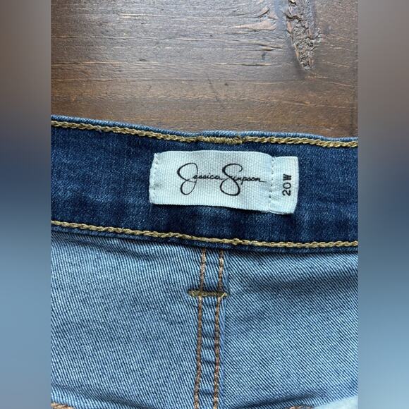 Jessica Simpson Women's 20W Button Fly High Waist Short Stretch Denim 90's Y2K - Picture 4 of 9